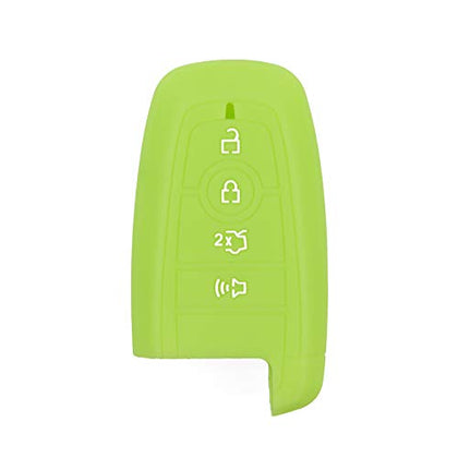 Solid Silicone Rubber Remote Cover Compatible with Mustang Mach-E 2021 2022 (Green)