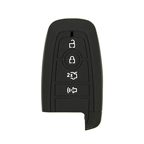 Solid Silicone Rubber Remote Cover Compatible with Mustang Mach-E 2021 2022 (Black)