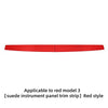 Alcantara Red Dashboard Cap for 2017-2022 Tesla Model 3 & Y (2 Piece Set)