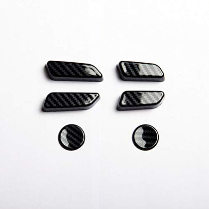 Carbon Fiber Style Interior Exterior Cover Trims Accessories for Tesla Model 3 & Y 2017-2021+ (Seat Button)
