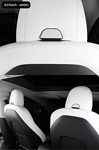 Front Seat Headrest Storage Hooks for Tesla Model 3 & Y (White)