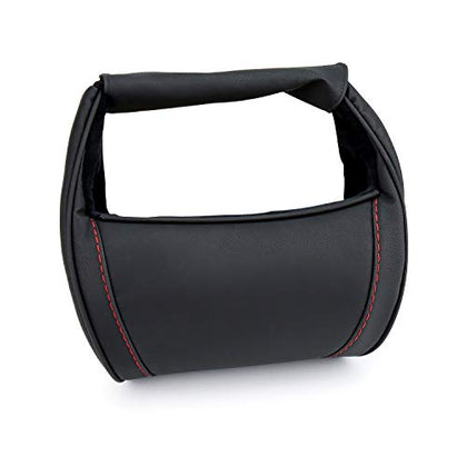 Headrest Neck Support Pillows Black with Red Stitching Replacement for Tesla Model 3, Model S, Model X, Model Y Vehicles (1 Pack)