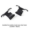 2nd Row Rear Seat Headrest Trunk Storage Hooks for Tesla Model Y (Leather Black)