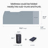 Portable, Foldable, and Space Saving CertiPUR Memory Foam Camping Mattress with Built In Pillow for Tesla Model 3, Y, & X (One Person Use)