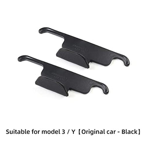Front Seat Headrest Storage Hooks for Tesla Model 3 & Y (Leather Black)