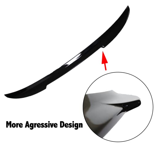 Mustang Mach E Rear Spoiler Trunk Spoiler Wing, Compatible with Mustang mach e Exterior Accessories (V2 Carbon Fiber)