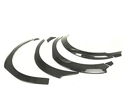 2018-2020 Tesla Model 3 Fastback Sedan Side Fender Flare Trim Wheel Arch Strip Carbon Fiber