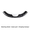 Lower Carbon Fiber Embedded Steering Wheel Cover for Tesla Model 3 & Y (Forged Bright Carbon Fiber)