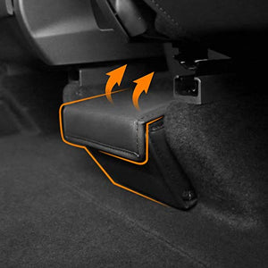 Tesla Model Y Storage Box Under Rear Air Outlet Organizer Rear PU-leather Storage Box For Tesla Model Y Accessoies 2019-2021 (Rear Middle Folding Box)
