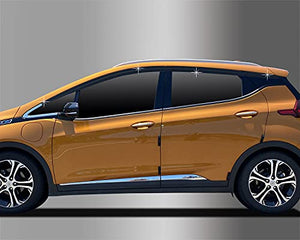 Side Window Vent Visor 8 Piece Set for Chevrolet Bolt Ev 2017 2018 2019 2020 2021 / Safe RAIN Out-Channel Guard Deflector(Black)