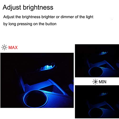 Mini USB C LED Night Lamp 8 Color RGB Atmosphere Lamp USB Type C Ambient Light Car Interior LED Lighting Replacement Compatible with Tesla Model Y Model 3 USB-C Backseat Ports