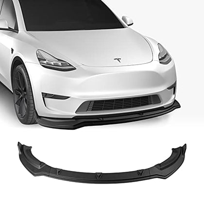 Tesla Model Y Spoiler Lip ABS Front Bumper Lip Matte Carbon Fiber