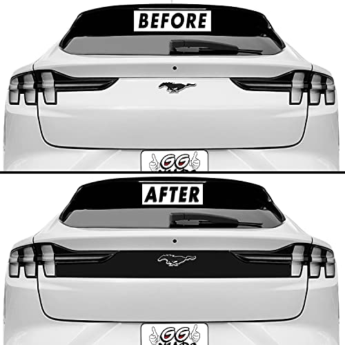 Blackout Accent Overlay for 2021-2022 Ford Mustang Mach-E Trunk Tailgate (2. Trunk Tailgate Accent, Matte Black)