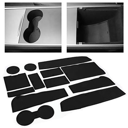 Tesla Model Y Door Cup and Center Console Liner Mats