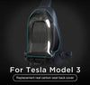 Tesla Model 3 Model Y 2017-2022 True Carbon Fiber Replace The Original car seat Back Cover（Glossy）