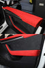 Alcantara Red Suede Top Door Window Position Wrap/Sticker for 2021 Tesla Model 3 (4 Piece Set)