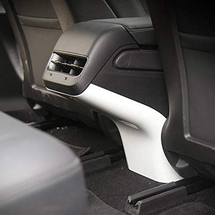 Rear Air Conditioner Vent Outlet Anti Kick Trim Cover for Tesla Model 3 Interior Decoration White