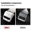 Rear Air Conditioning Vent Frame Cover Trim for Tesla Model 3 Car Interior Decoration White