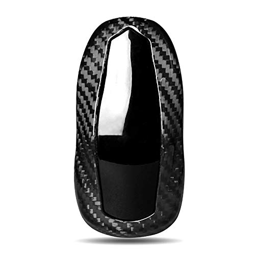 real carbon Fiber Key Fob Cover for Tesla , Keyless Remote Key Case Shell Cover for Men for Women -silver black