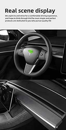 Tesla Model 3 and Model Y 2017-2021 Suede Steering Wheel Sticker Gray 3pcs/Set