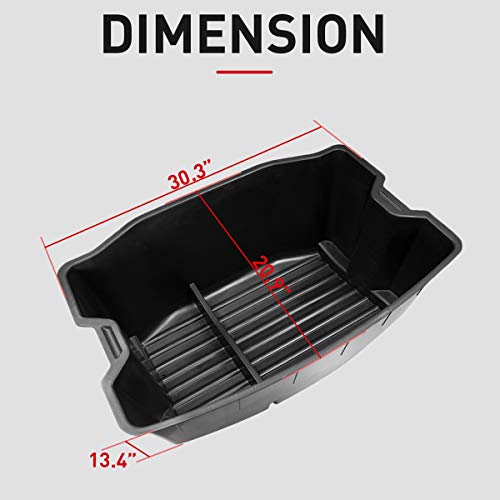 Model 3 Rear Trunk Bottom Organizer Box, Lower Trunk Cargo Storage Box All Weather Fit for 2017-2021 Tesla Model 3, Custom Fit, Black