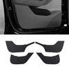 Black Microfiber Leather Anti-Kick Pad Protector Stickers for Tesla Model Y 2020-2021