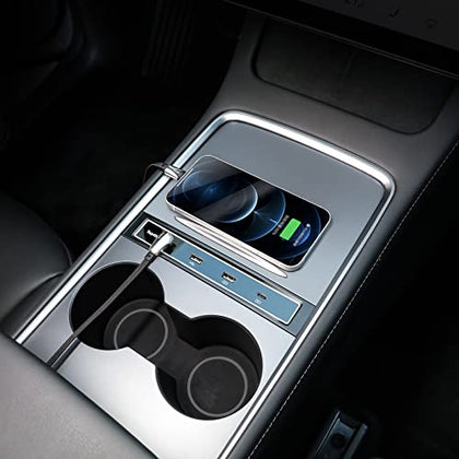 Multi-USB-Hub, Zubehör für die Mittelkonsole im Autoinnenraum mit  5-in-1-Anschlüssen für Tesla Model 3 – die besten Artikel im Online-Shop  Joom Geek