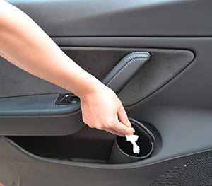 Car Silicone Trash Can with Lid Car Cup Holder Trash Bin Auto Vehicle Car Garbage Can Bin Use in Auto Home Office (Black)
