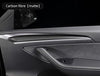 2021-2022 Tesla Model 3 Real Matte Carbon fiber Door Panel Cover