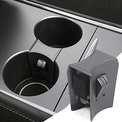 2021-2022+ Tesla Model 3 & Model Y Cup Holder Divider (Matte Gray)