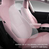 Tesla Model 3 Car Seat Cover Full Set PU Leather Car Seats Protection for Tesla Model 3 2017 2018 2019 2020 2021 2022(Pink-PU,Model 3(12 Pcs))