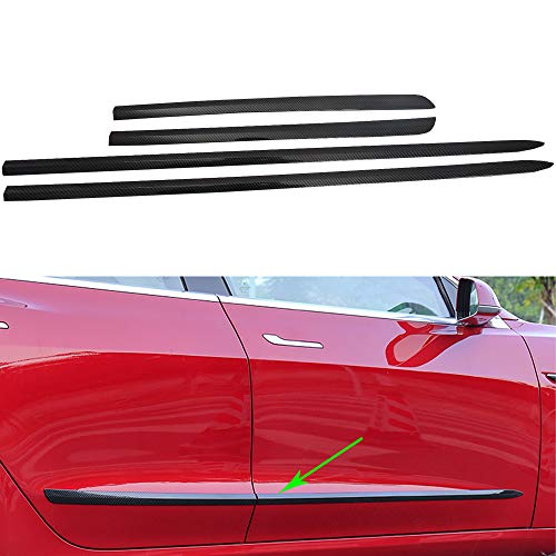 ABS Body Side Molding Door Guard Cover Trim for Tesla Model 3 (Pack of 4)