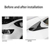 Rear Spoiler Wing for Tesla Model 3 Accessories Carbon Fiber Style Car Exterior Accessory Side Beveled Window Cover Trim Tesla Auto Accessory (Black)