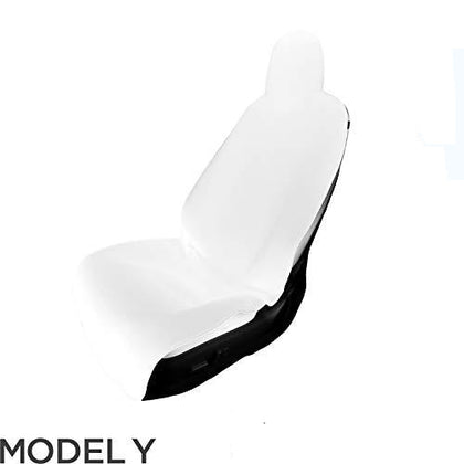 Waterproof Front Seat Cover for Tesla Model Y - White