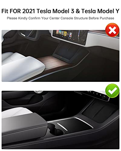 Central Console Storage Tray 5 Pcs, Suitable for 2021 Tesla Model 3 Model Y Armrest Box/Hidden Box (Felt pad) /Tissue Bag/Car Camera Cover