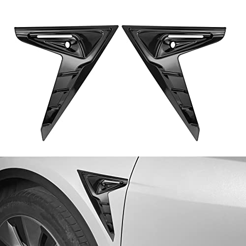 Side Camera Indicator Turn Signal Covers for Tesla Model 3 & Y (Black-2 Pieces)