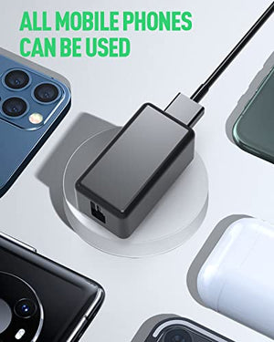 OBD Car Fast Charger for Tesla Model 3/Y 2020 2021, 43W Dual Port Auto Phone Charging OBD Adapter with Power Delivery & Quick Charge, OBD to USB 3.0 & &USB-C Adapter, Automobile Phone Charger