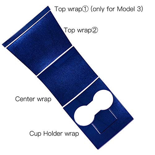 Starry Sky Blue ABS Anti-Scratch and Anti-Fingerprint Center Console Wrap for 2017-2020 Tesla Model 3 & Y