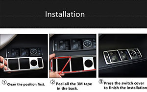 Tesla Model S & X Chrome Window Door Switch Covers