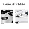 Rear Spoiler Wing for Tesla Model 3 Accessories Carbon Fiber Style Car Exterior Accessory Side Beveled Window Cover Trim Tesla Auto Accessory (SIlver)