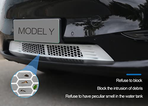 Front Grille Mesh for 2020-2022 Tesla Model Y Bumper Grille Grid Inserts(ABS Gloss White)