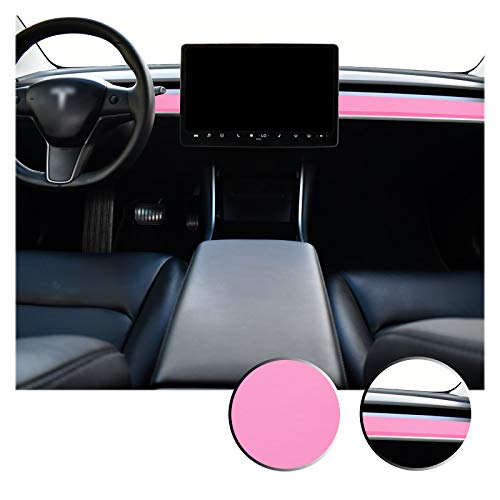 Matte Pink Dashboard Wrap for 2017-2020 Tesla Model 3 & Y