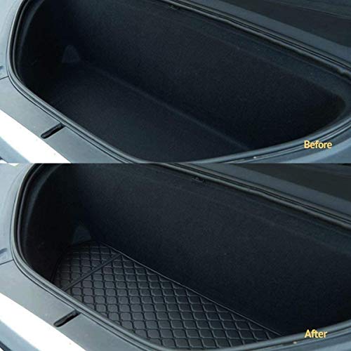 Tesla Model X 7 Seater Floor Mats All-Weather Cargo Liners PU Leather Mats Include Front and Rear Trunk Mat