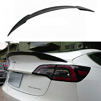 Glossy Black V Type Rear Trunk Lid Spoiler Wing Compatible with Tesla Model 3 2017 2018 2019 2020 2021 2022