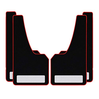 Car Mud Flaps Fit for Jaguar I-pace, PVC Soft Material Mud Guards with Splash, Scratch and Abrasion Resistance,4 Pcs （Silver Reflective Strip）