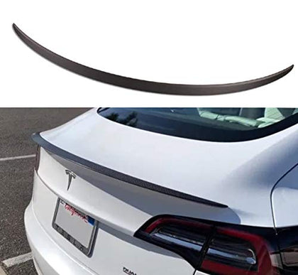 Tesla Model Y REAL Carbon Fiber Trunk Wing Performance Spoiler (Matte Carbon Fiber)