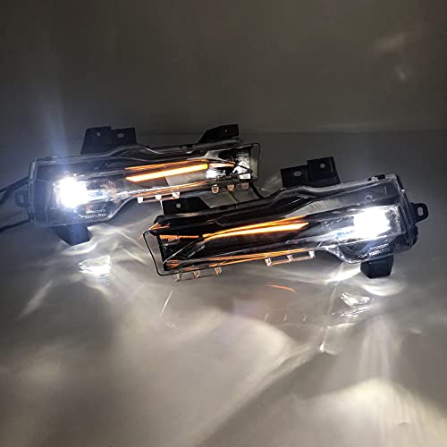 2 Color White & Amber LED Fog Light Lamps for Tesla Model 3 & Y (2 Pieces)