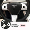 Steering Wheel Wrap Kit for Tesla Model 3 & Y Steering Wheel Protector Decoration White 3 Pcs