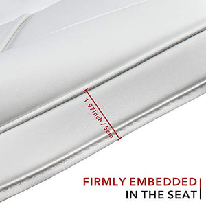 Tesla Model 3 & Y White Leather Seat Back Kick Protector/Kick Mat with Storage Bag (1 Piece)