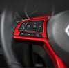 Red Steering Wheel Cover Sequins Frame Trim for Nissan Rogue Altima Sentra Kicks LEAF Versa Interior Accessories(Red)
